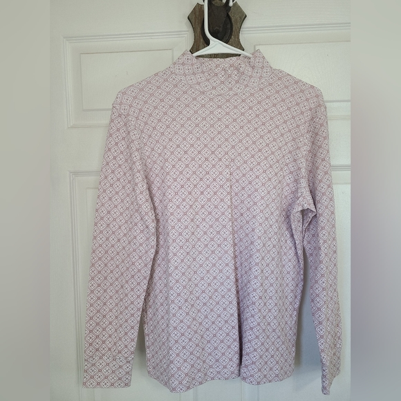 (509) Speculation Woman's Long Sleeve Turtleneck Shirt, Size: Medium Color: Pink - Picture 4 of 13